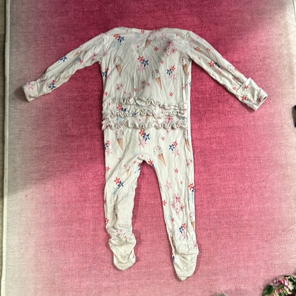 Little Pajama Co. Ice Cream Cone and Stars Print. SZ 6-9m - Picture 4 of 5